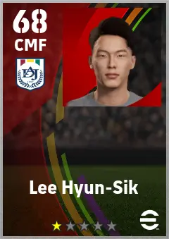 Lee Hyun-Sik eFootball 2026 player card — 68 OVR CMF