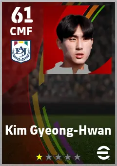 Kim Gyeong-Hwan eFootball 2026 player card — 61 OVR CMF