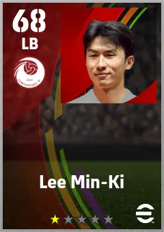 Lee Min-Ki eFootball 2026 player card — 68 OVR LB