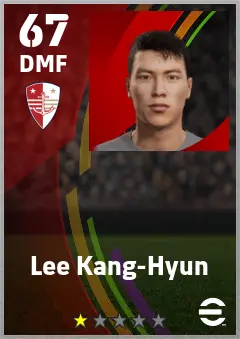 Lee Kang-Hyun eFootball 2026 player card — 67 OVR DMF