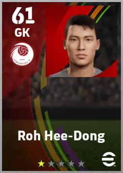 Roh Hee-Dong eFootball 2026 player card — 61 OVR GK