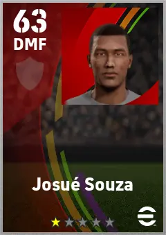 Josue Souza eFootball 2026 player card — 63 OVR DMF