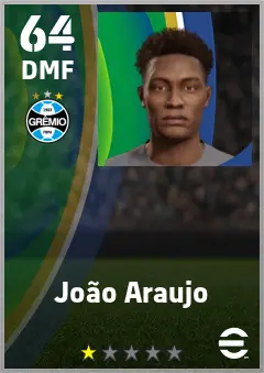 Joao Araujo eFootball 2026 player card — 64 OVR DMF