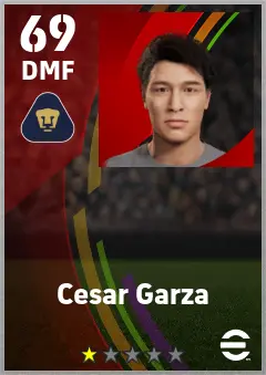 Cesar Garza eFootball 2026 player card — 69 OVR DMF