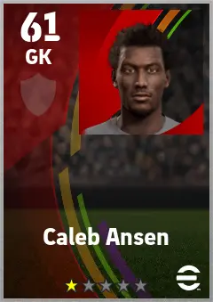 Caleb Ansen eFootball 2026 player card — 61 OVR GK