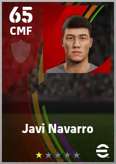 Javi Navarro eFootball 2026 player card — 65 OVR CMF