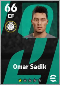 Omar Sadik eFootball 2026 player card — 66 OVR CF
