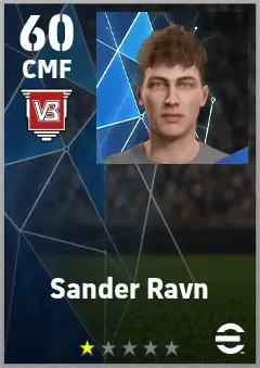 Sander Ravn eFootball 2026 player card — 60 OVR CMF