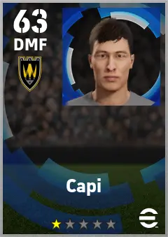 Capi eFootball 2026 player card — 63 OVR DMF