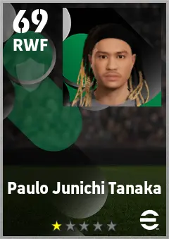Paulo Junichi Tanaka eFootball 2026 player card — 69 OVR RWF