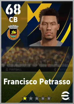 Francisco Petrasso eFootball 2026 player card — 68 OVR CB