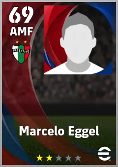 Marcelo Eggel eFootball 2026 player card, 69 OVR AMF