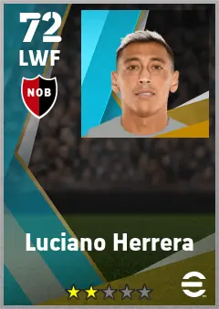 Luciano Herrera eFootball 2026 player card — 72 OVR LWF