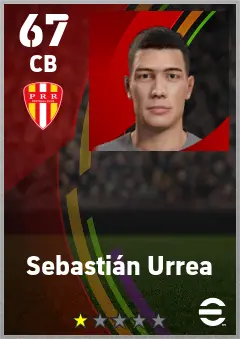 Sebastian Urrea eFootball 2026 player card — 67 OVR CB