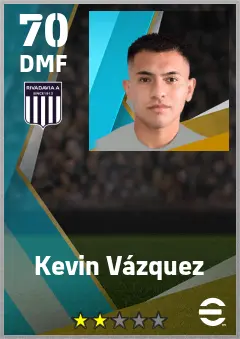 Kevin Vazquez eFootball 2026 player card — 70 OVR DMF