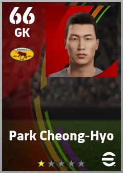 Park Cheong-Hyo eFootball 2026 player card — 66 OVR GK