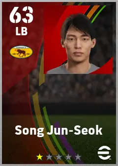 Song Jun-Seok eFootball 2026 player card — 63 OVR LB