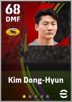 Kim Dong-Hyun eFootball 2026 player card — 68 OVR DMF