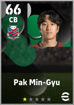 Pak Min-Gyu eFootball 2026 player card — 66 OVR CB