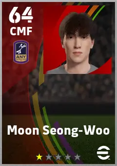 Moon Seong-Woo eFootball 2026 player card — 64 OVR CMF