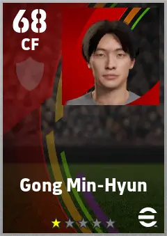 Gong Min-Hyun eFootball 2026 player card — 68 OVR CF