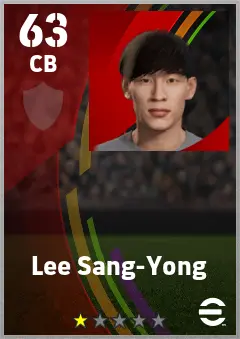 Lee Sang-Yong eFootball 2026 player card — 63 OVR CB