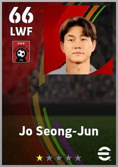 Jo Seong-Jun eFootball 2026 player card, 66 OVR LWF