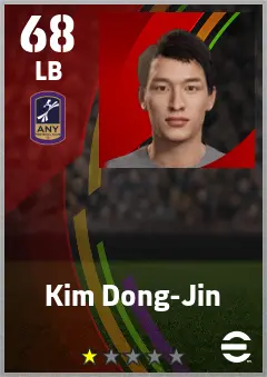 Kim Dong-Jin eFootball 2026 player card — 68 OVR LB