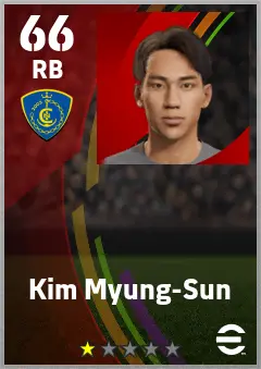 Kim Myung-Sun eFootball 2026 player card — 66 OVR RB