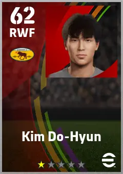 Kim Do-Hyun eFootball 2026 player card — 62 OVR RWF