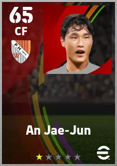 An Jae-Jun eFootball 2026 player card — 65 OVR CF