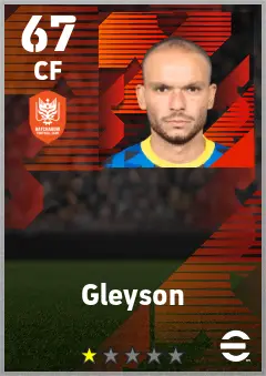 Gleyson eFootball 2026 player card — 67 OVR CF