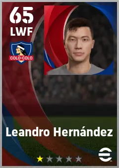 Leandro Hernandez eFootball 2026 player card — 65 OVR LWF