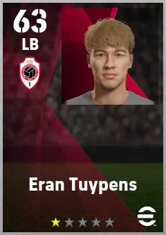 Eran Tuypens eFootball 2026 player card — 63 OVR LB