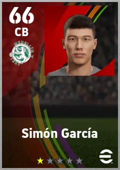 Simon Garcia eFootball 2026 player card — 66 OVR CB