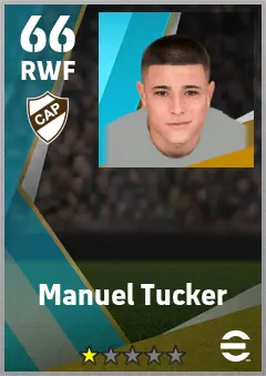 Manuel Tucker eFootball 2026 player card — 66 OVR RWF