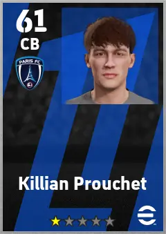 Killian Prouchet eFootball 2026 player card — 61 OVR CB