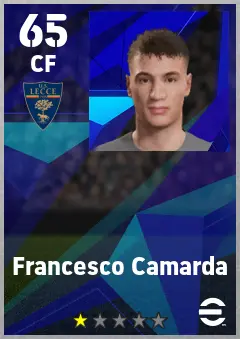 Francesco Camarda eFootball 2026 player card — 65 OVR CF