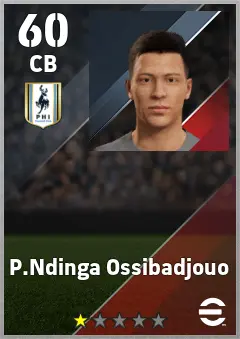 P.Ndinga Ossibadjouo eFootball 2026 player card — 60 OVR CB