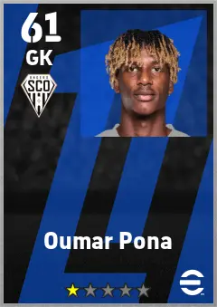 Oumar Pona eFootball 2026 player card — 61 OVR GK