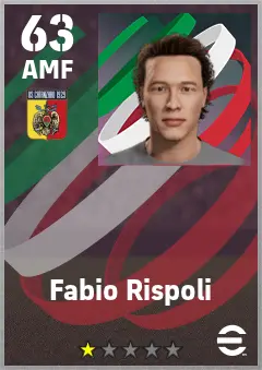 Fabio Rispoli eFootball 2026 player card — 63 OVR AMF