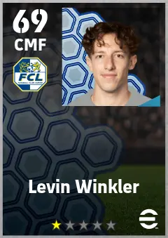 Levin Winkler eFootball 2026 player card — 69 OVR CMF
