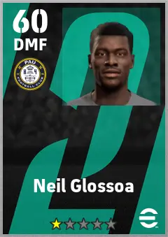 Neil Glossoa eFootball 2026 player card — 60 OVR DMF
