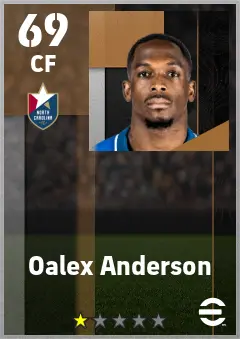 Oalex Anderson eFootball 2026 player card — 69 OVR CF