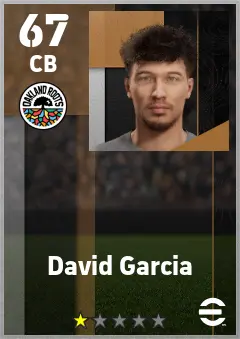 David Garcia eFootball 2026 player card — 67 OVR CB