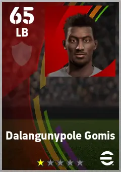 Dalangunypole Gomis eFootball 2026 player card — 65 OVR LB