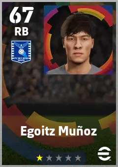 Egoitz Munoz eFootball 2026 player card — 67 OVR RB