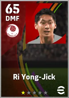 Ri Yong-Jick eFootball 2026 player card, 65 OVR DMF