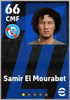 Samir El Mourabet eFootball 2026 player card — 66 OVR CMF