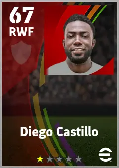 Diego Castillo eFootball 2026 player card — 67 OVR RWF